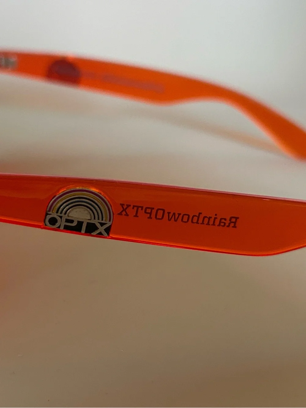 Rainbow‎ OPTX Translucent Inspiration Orange Sunglasses Unisex W/ Pouch